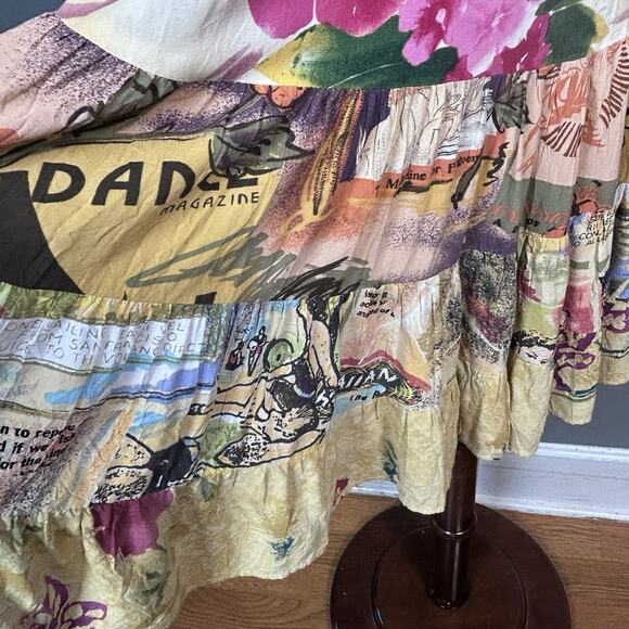 JAMS WORLD Dress XL Hawaiian Floral Patchwork Tropical Hibiscus VTG pink - Picture 6 of 7